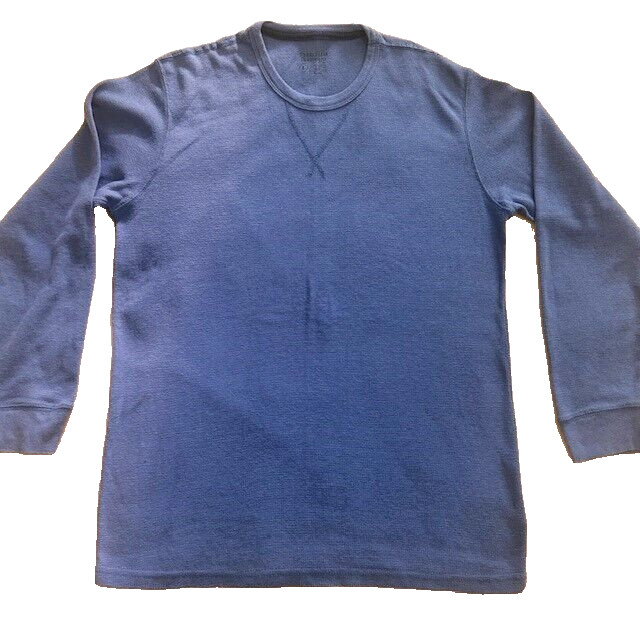 Perry Ellis Mens Long Sleeve Tee sz M Blue read gallery
