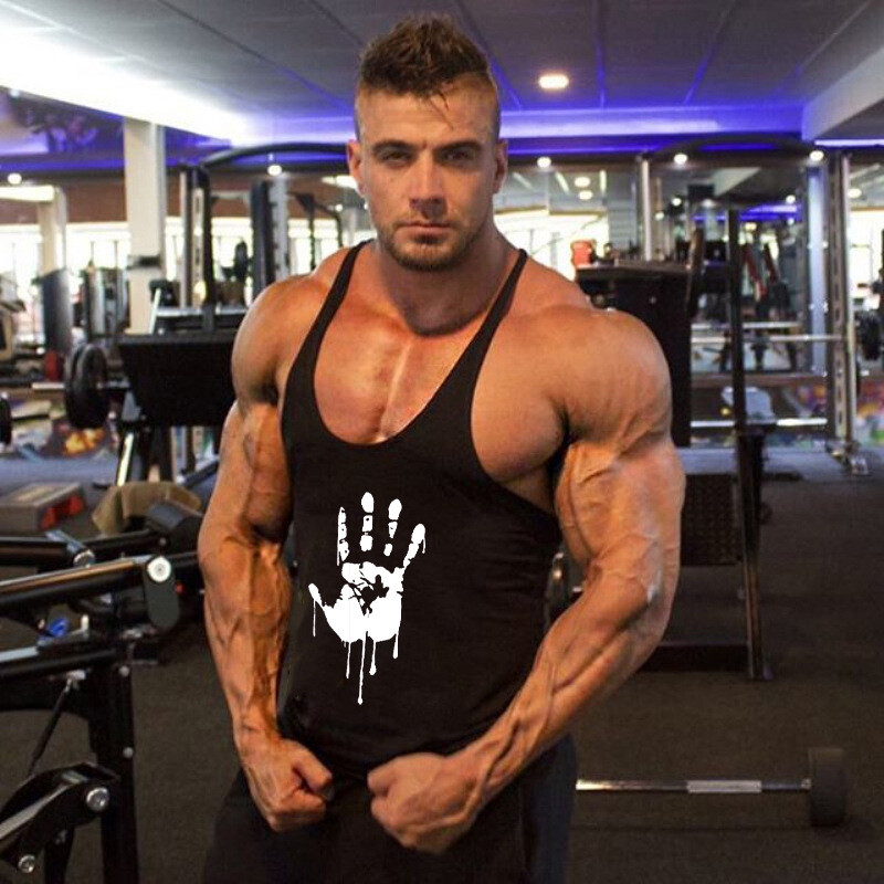 New Hand Design Athletic Men Gym Workout Fitness Stringer Men’s Sleeveless