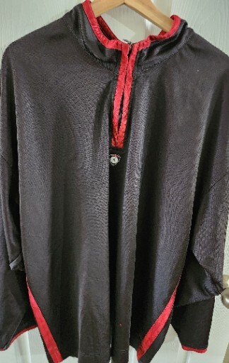 VTG Air Jordan Red Black Long Sleeve Pullover 1/4 Zip Jacket Men’s Size Large