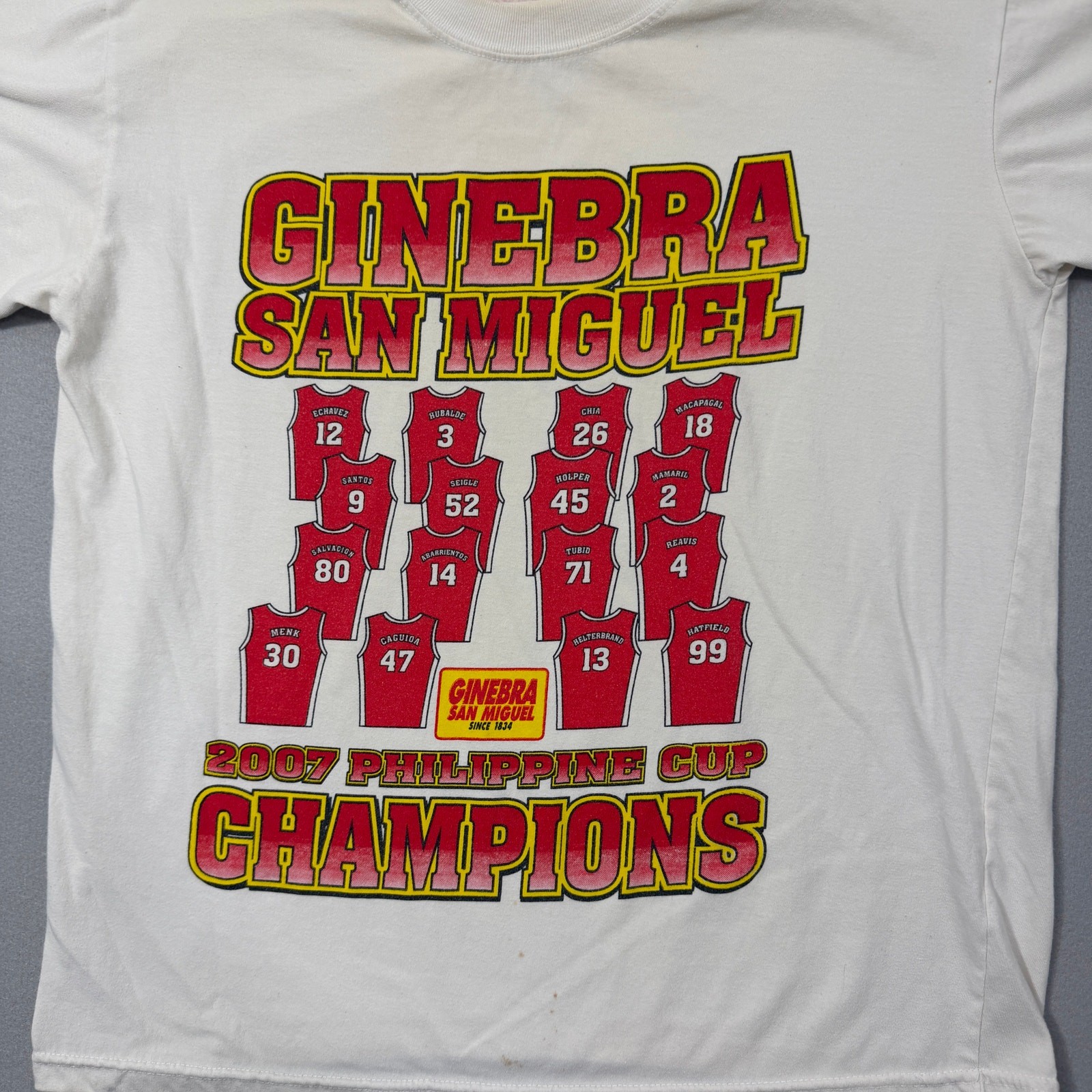 Vintage Barangay Ginebra Kings PBA Philippine Cup Champions Shirt Medium 2007 gallery