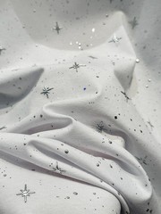 Sparkly Star Sequin Men’s Short Sleeve T-Shirt Casual Cotton Blend Crew Neck Tee