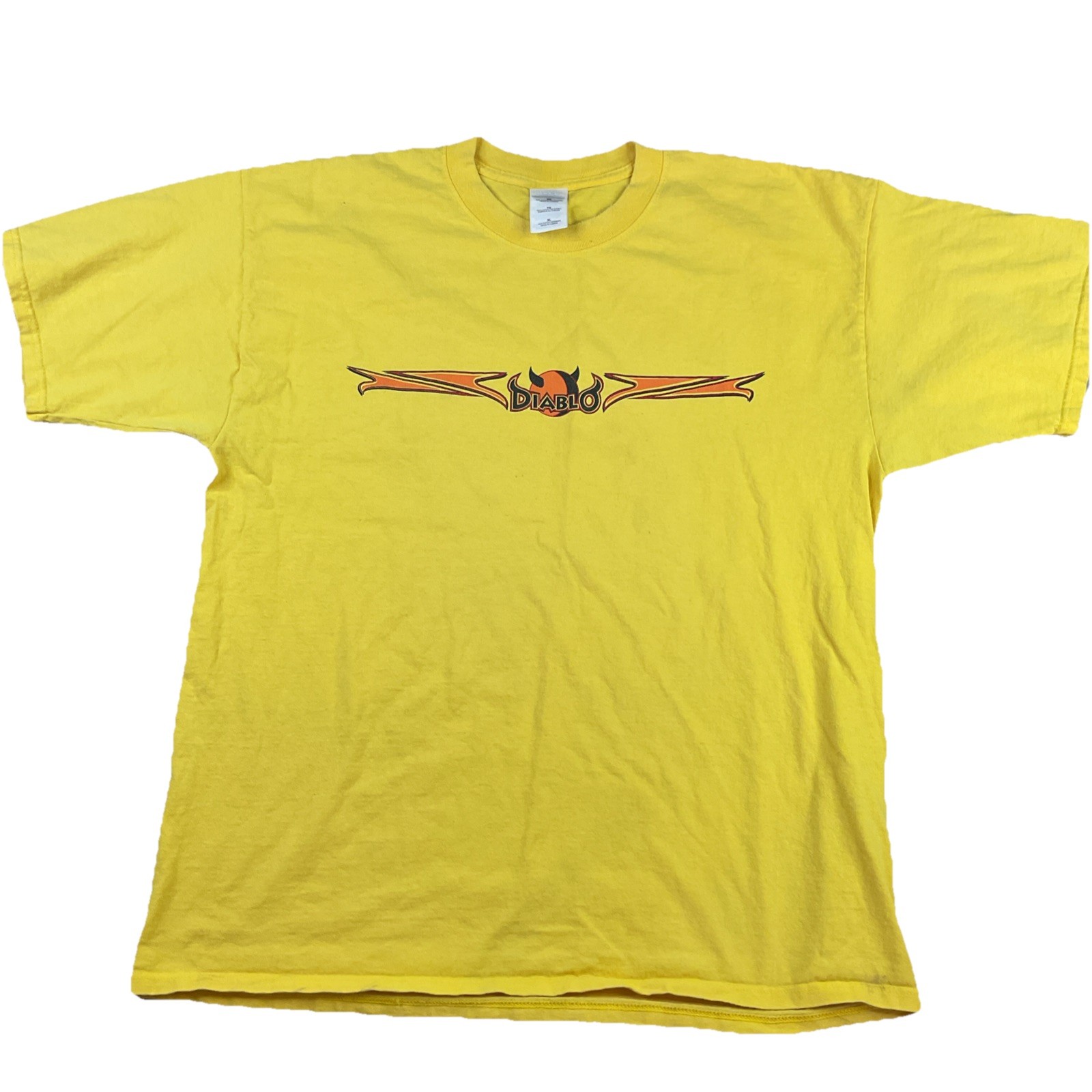 Vintage Diablo Paintball T-Shirt Men Sz XL Y2K Graphic Crew Yellow Short Sleeve gallery