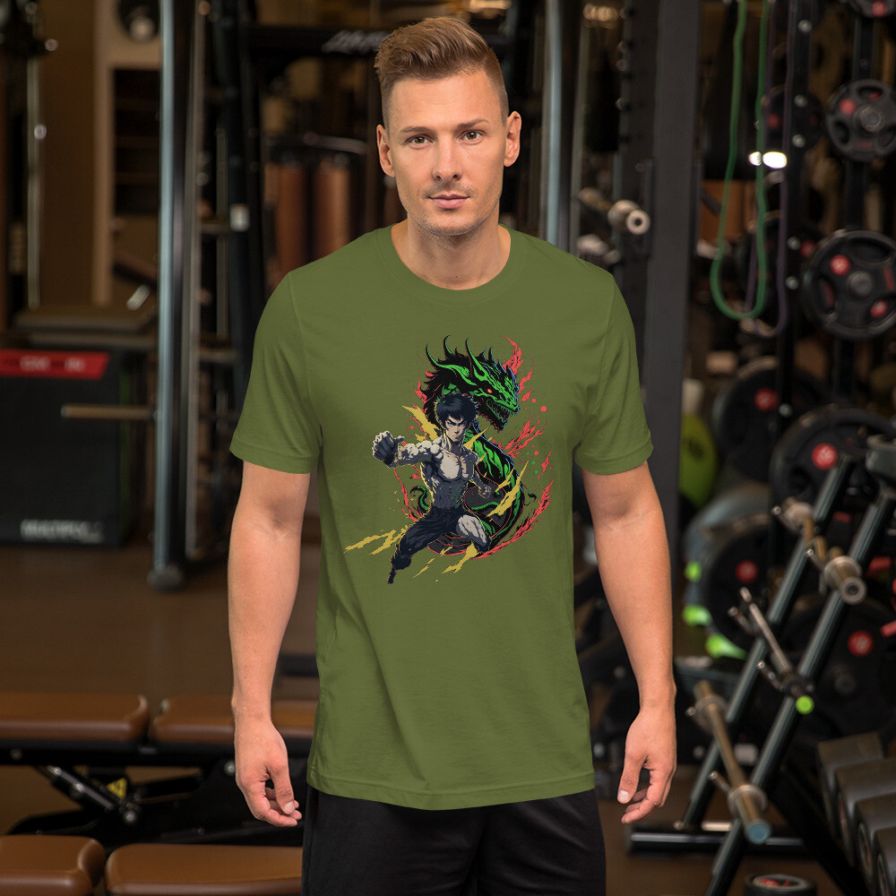 Bruce Lee Anime Dragon Unisex t-shirt gallery