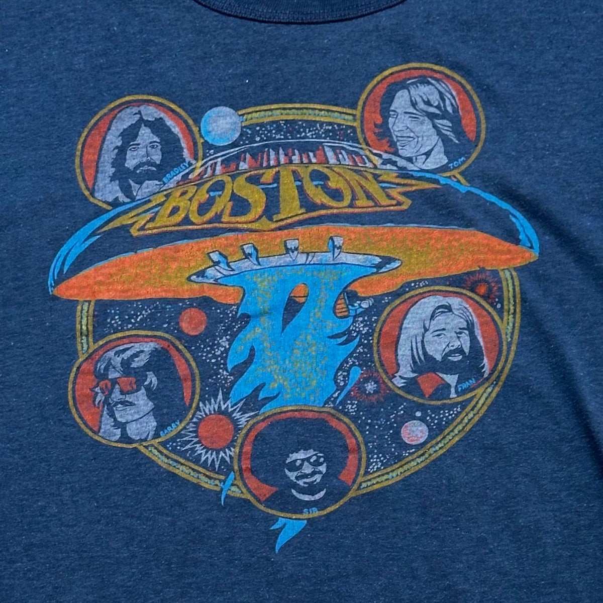 Boston 1978 World Tour Classic Style Navy Color Unisex T shirt Reprint WA4614 gallery