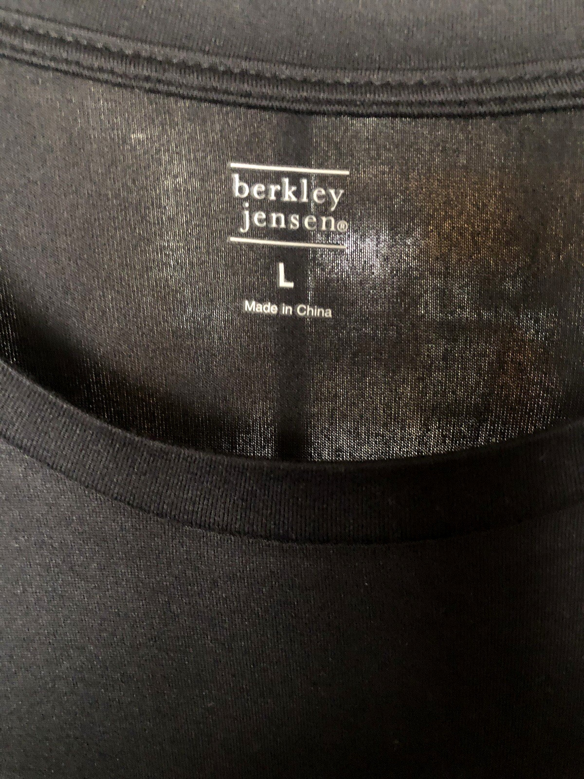 Men’s Berkley Jensen Black Shirt Size L NEW gallery