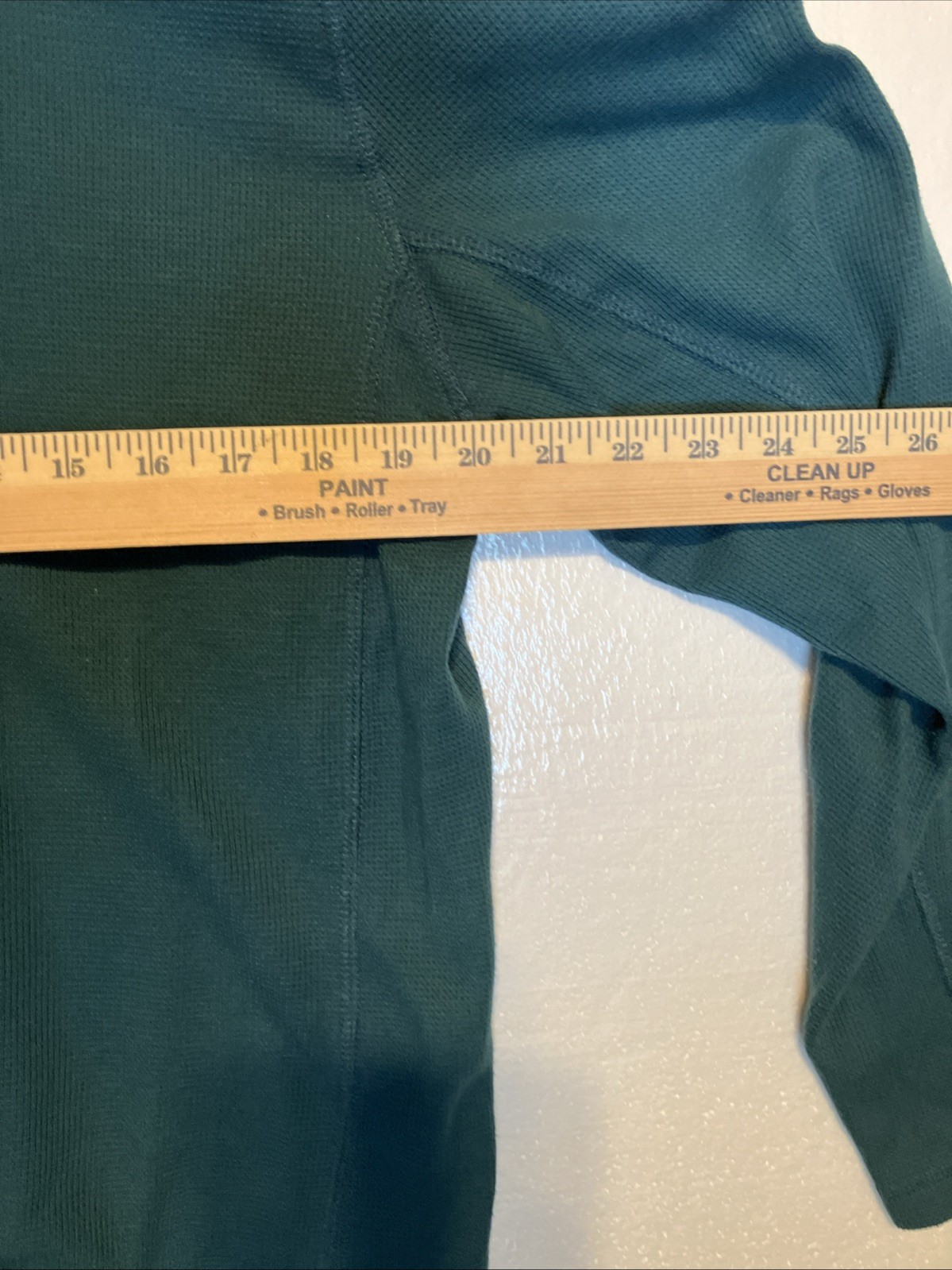 Magellan Mens Sz L Long Sleeve Shirt Green Waffle Knit Wicking Henley Classic gallery