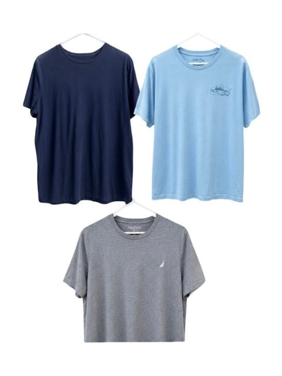 Men’s Shirt Bundle Size Large Tees Polos Nautica Goodfellow St Johns Bay
