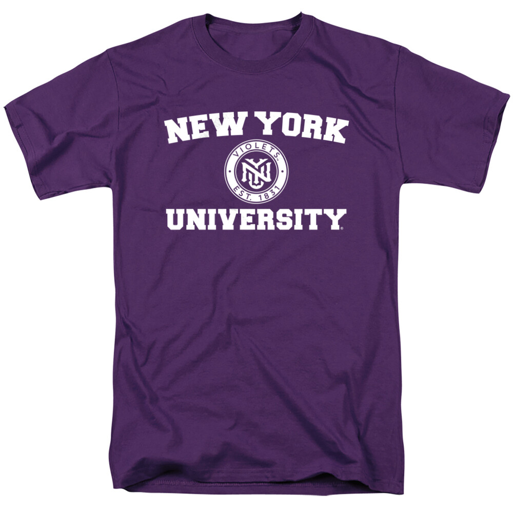 New York University Adult T-Shirt Circle Logo, Purple, S-4XL gallery