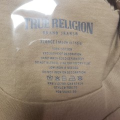 True Religion Men’s Crystal Face Buddha T-Shirt Tan Size XL New with Tags