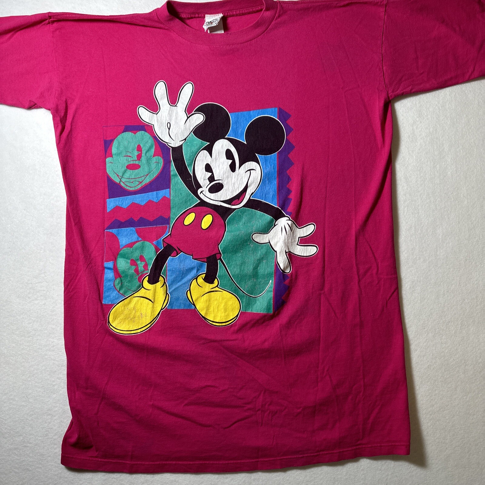 Vtg Mickey Minnie Mouse T-shirt 90s Disney Mickey and Co Adult One Size Fits All gallery