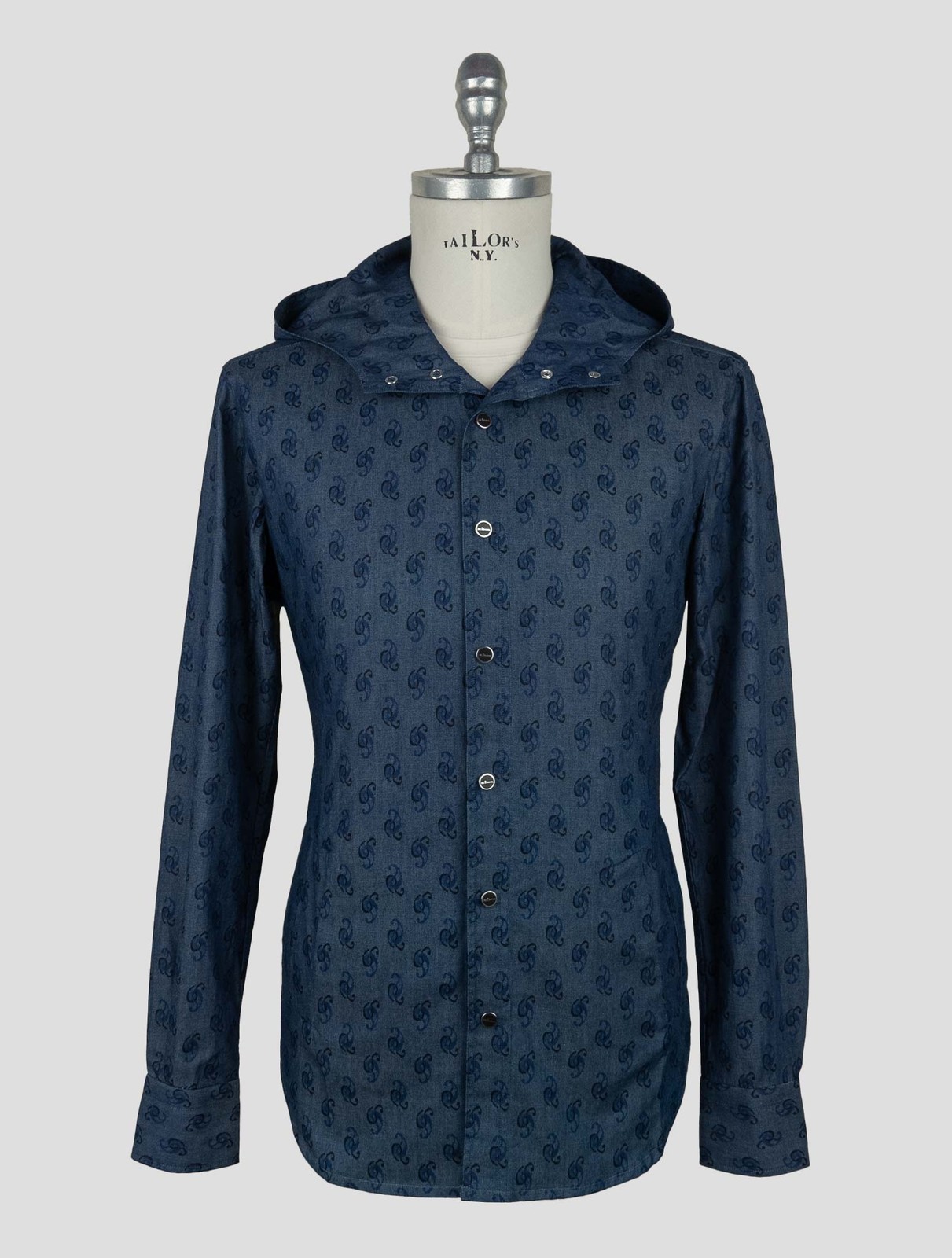 NEW KITON BLUE COTTON SHIRT MARIANO EU 56 - US 46 - 2XL KME38 gallery