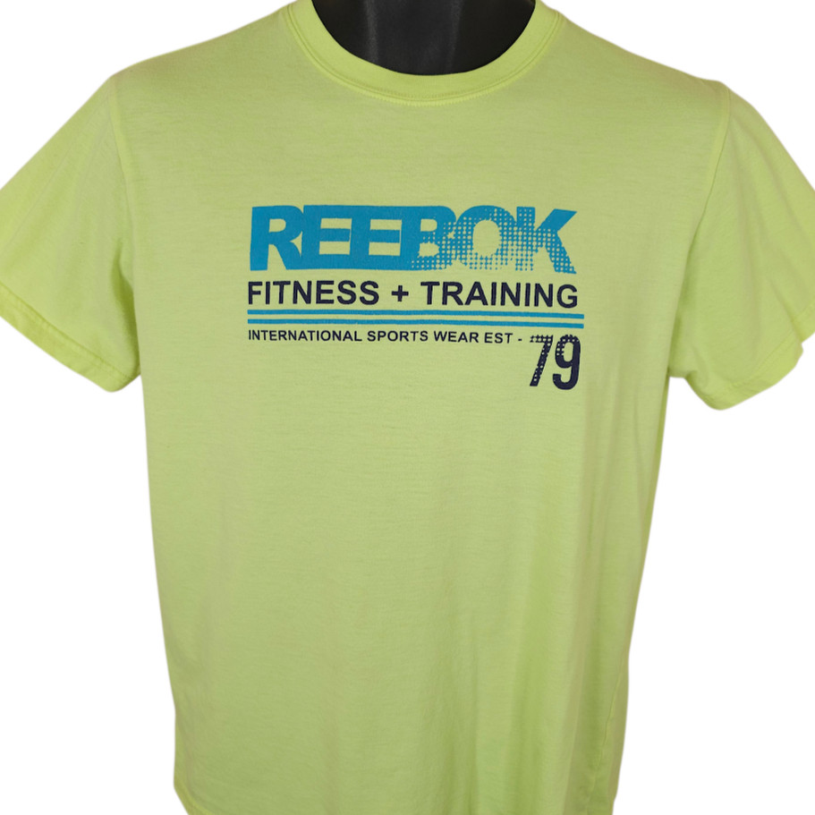 Reebok Fitness Training T Shirt Mens Size Medium Lime Green Sportswear gallery