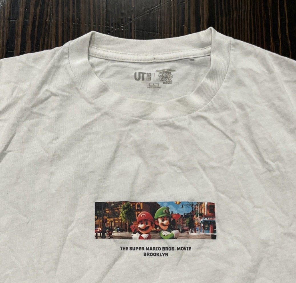 Uniqlo Super Mario Bros Movie Brooklyn T Shirt Men’s Large Bone White Cotton gallery