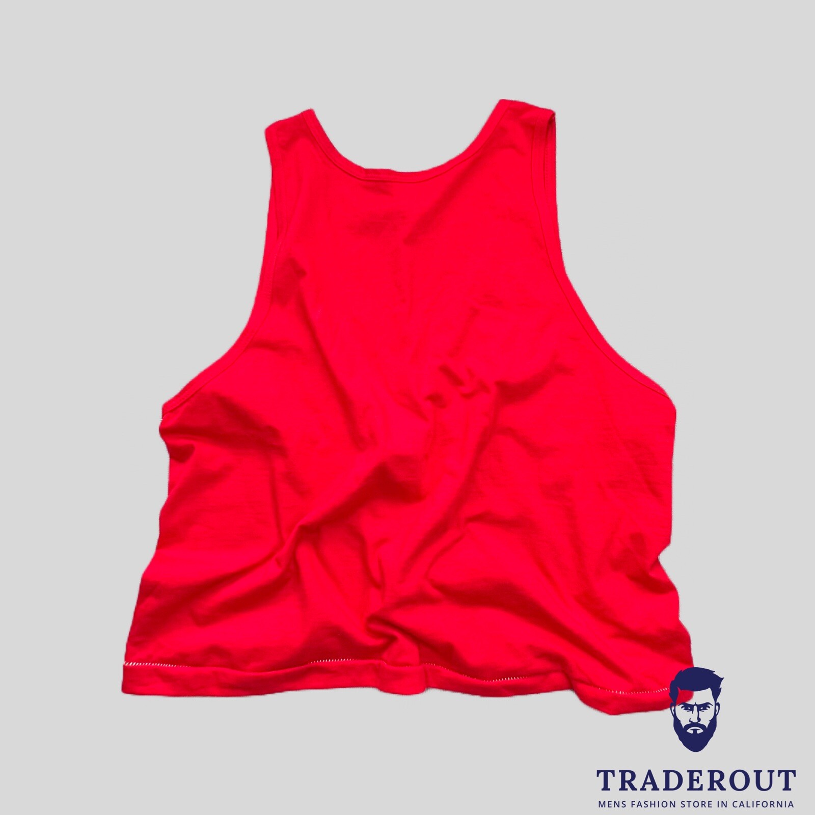 H.E.Arts Male LIFEGUARD custom print men red cotton Crop tank top gallery