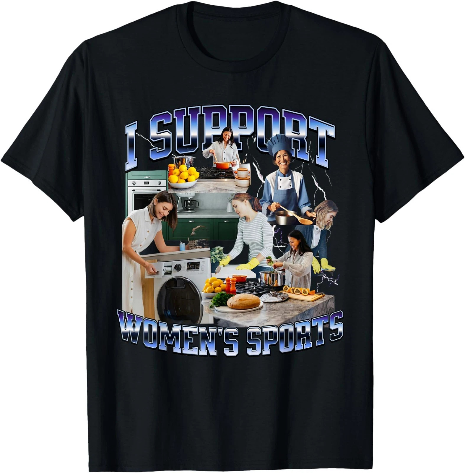 I Support Women's Sports Unwearable Aduld Humor Bootleg T-Shirt ,Unisex Tee gallery