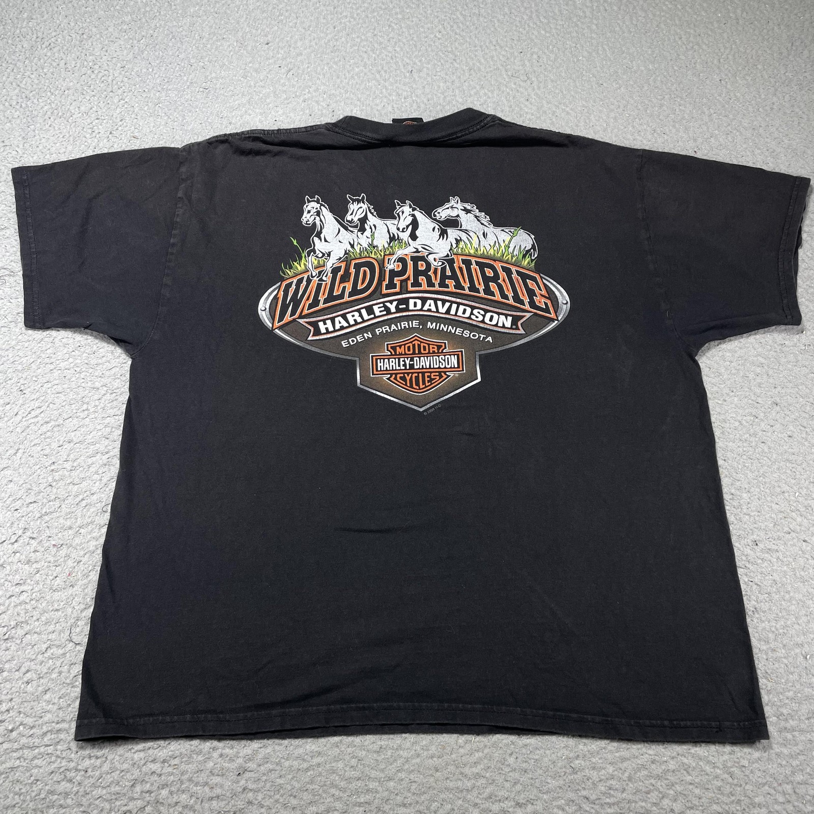 Harley-Davidson Shirt Mens XL Black Lightning Wild Prairie Biker Motorcycle Tee gallery