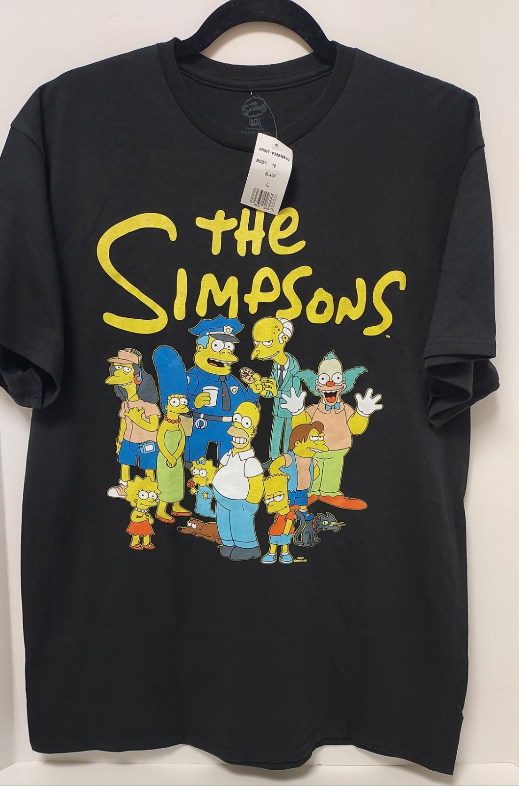 Mens “The Simpsons ” 80s Style Graphic Tee Shirt Casual Lounge NWT / LARGE