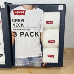 Levis Shirts Mens Small 6-Pack Crew Neck Premium Cotton T-Shirts White Levis NEW