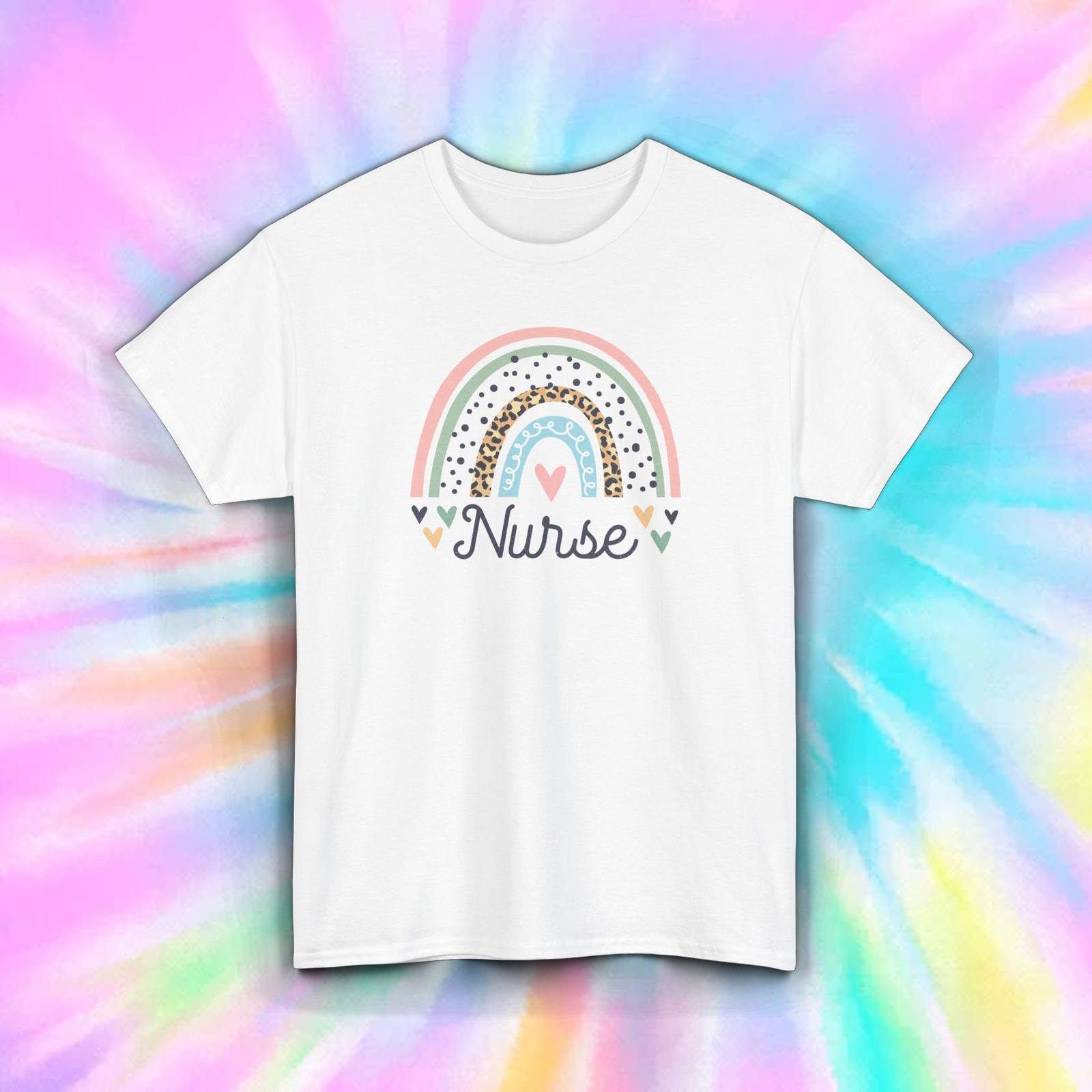 Nurse Rainbow Cute Medical Healthcare Worker Appreciation T-Shirt S-5XL