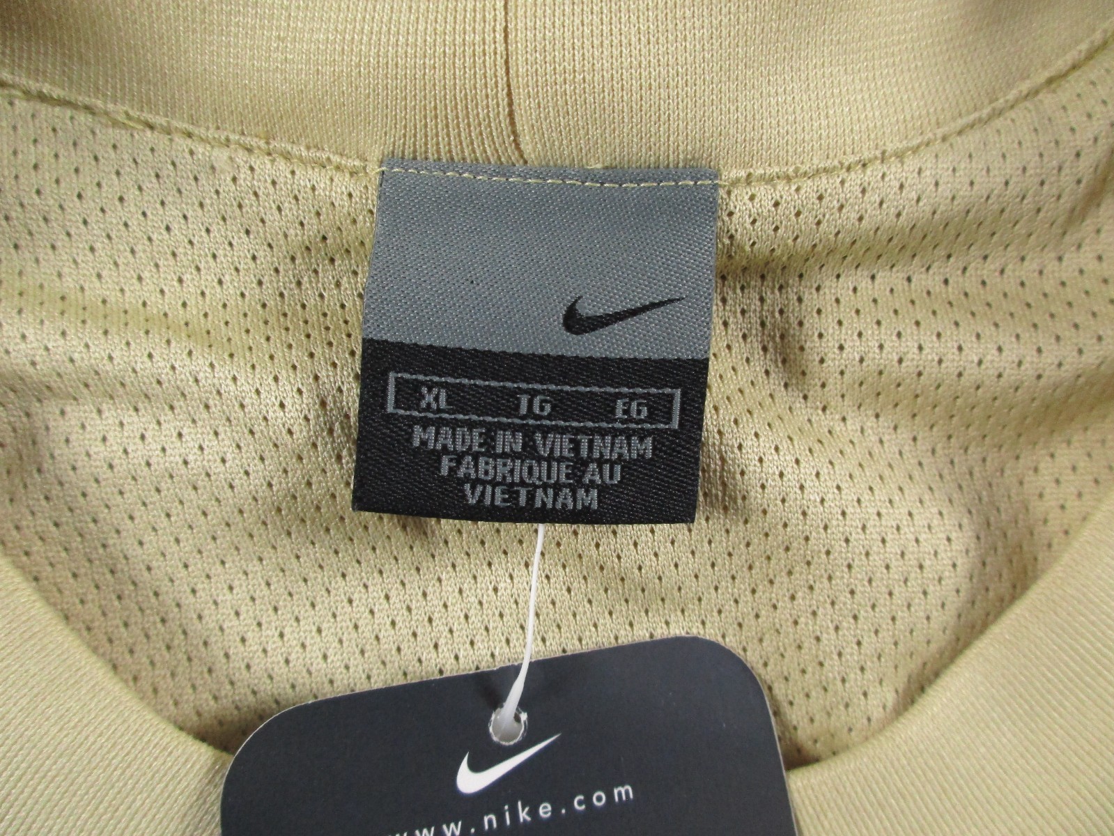Nike Shirt Mens XL Gold Dazzle Shiny Silky Vintage Y2K Deadstock Basketball gallery