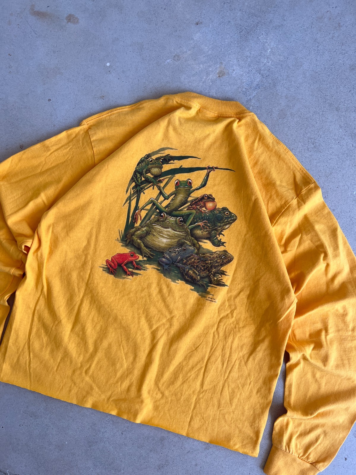 Vintage Yellow Gildan "Bullfrog's" Long Sleeve Tee - L gallery
