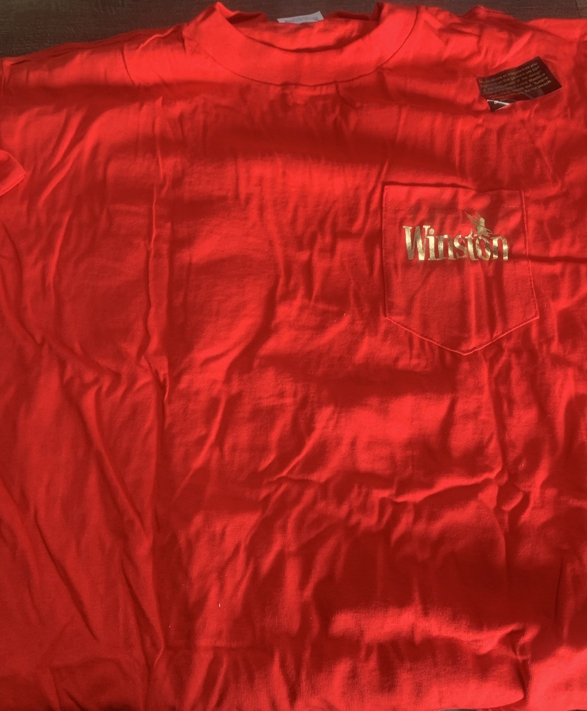 Vintage Winston Cigarettes T Shirt Men's XL Gold Eagle USA American Born 90s NIB gallery
