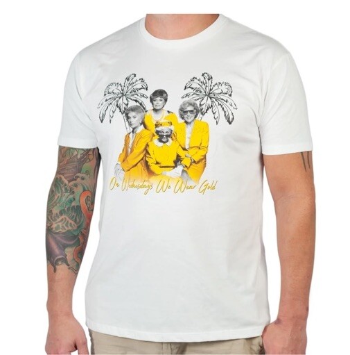Goodie Two Sleeves The Golden Girls ‘On Wednesdays We Wear Gold’ Men’s Tee Sz XL