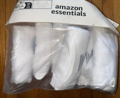Amazon Essentials Men 6 Pack Crewneck Undershirts White Blank Medium 100% Cotton