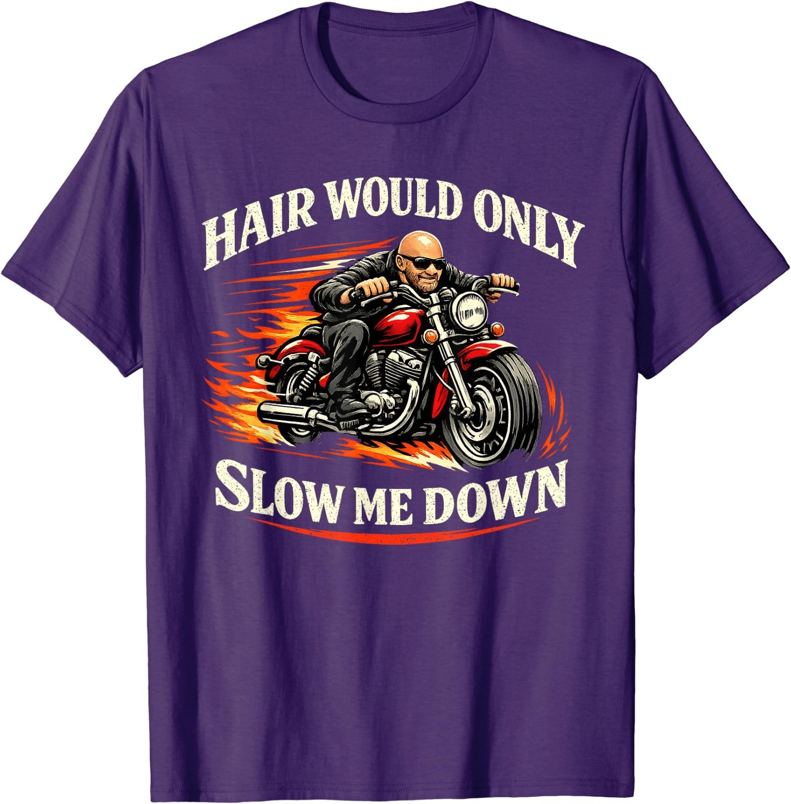 Hair Would Only Slow Me Down Funny Bald Head Humor for Men T-Shirt gallery
