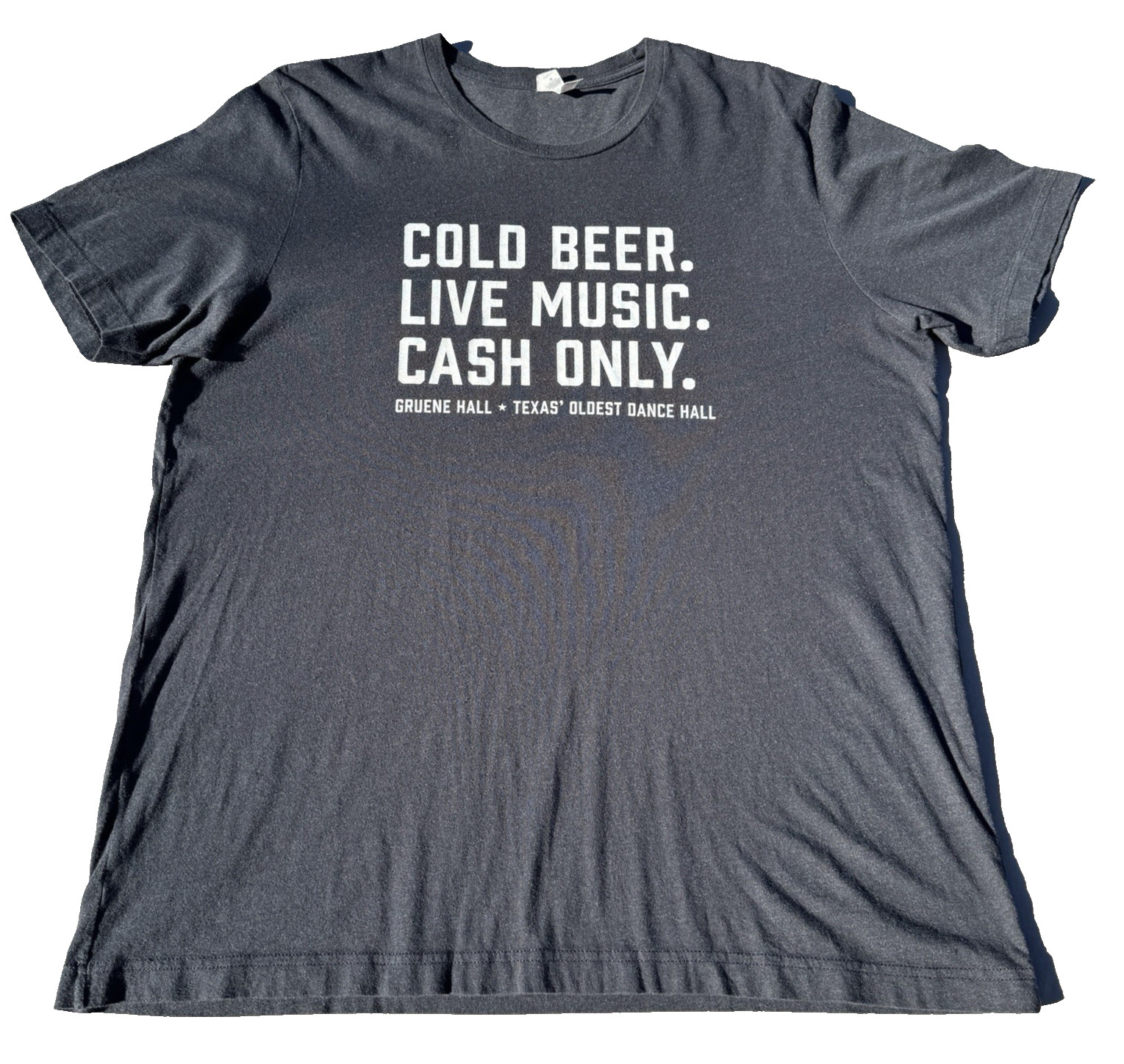 BELLA + CANVAS Gruene Hall XL Black Heather Triblend USA Strong Texas Retro gallery