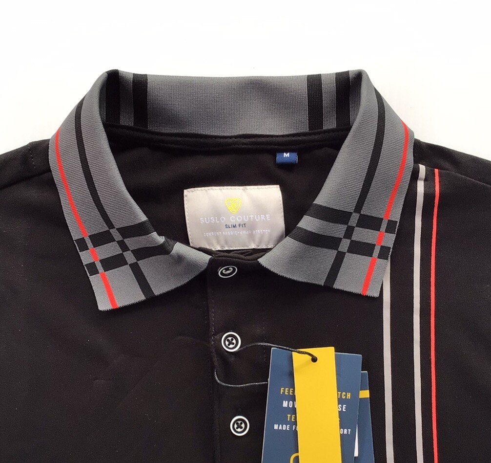 Men's Luxurious Polo Shirt,Italian Style,Stretch M to 4XL.…A5.A gallery