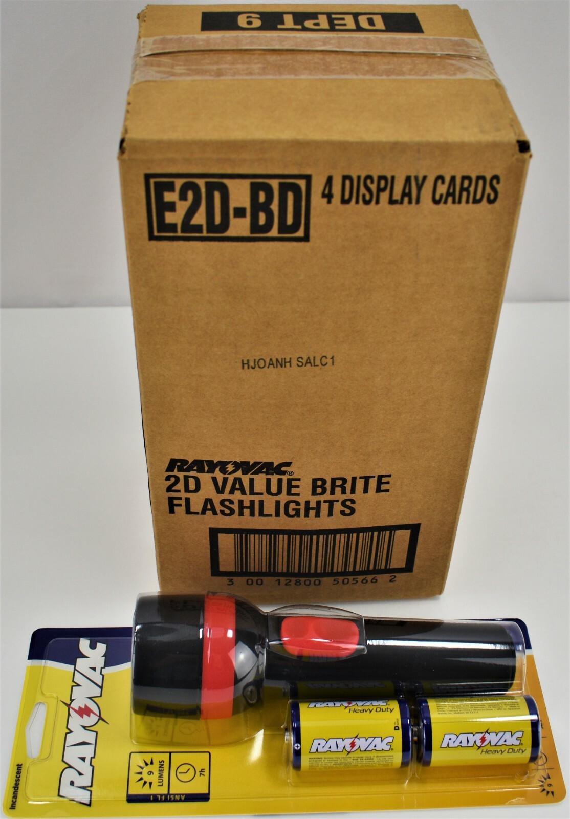 4-Pack RAYOVAC E2D-BC Flashlights with 2 D Batteries (Box of 4)