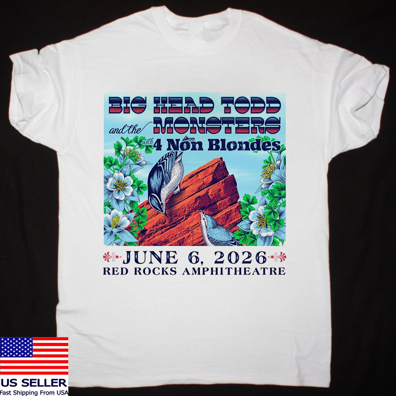 Big Head Todd and the Monsters Red Rocks Amphitheatre T Shirt Full Size S-5XL
