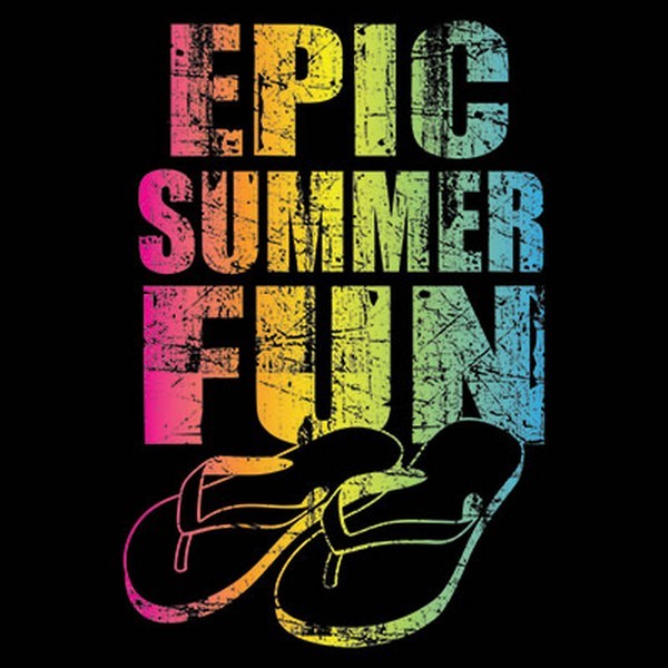Epic Summer Fun Neon Tee Choose Style & Size Up to 4XL Glow w/ Blacklight 10501