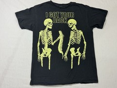 I Got Your back Skeleton HALLOWEEN Black T-Shirt Mens Small No Size Tag
