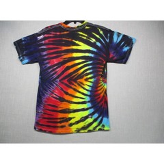 Gildan Multicolor Bold Graphic Artistic Short Sleeve Tie Dye T Shirt Medium