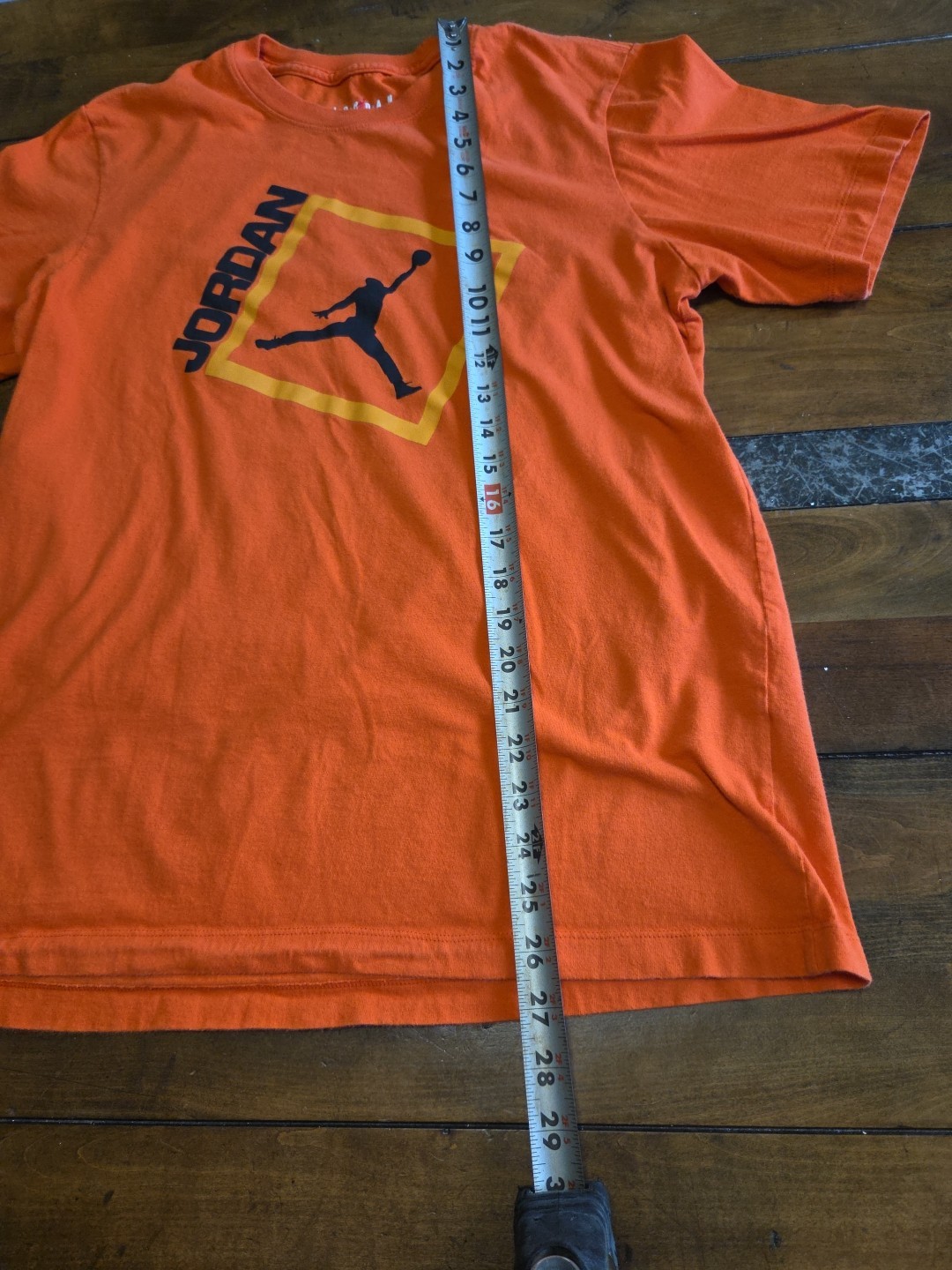 Nike Air Jordan Jumpman Graphic T Shirt Mens Medium M Orange Spellout Sportswear gallery