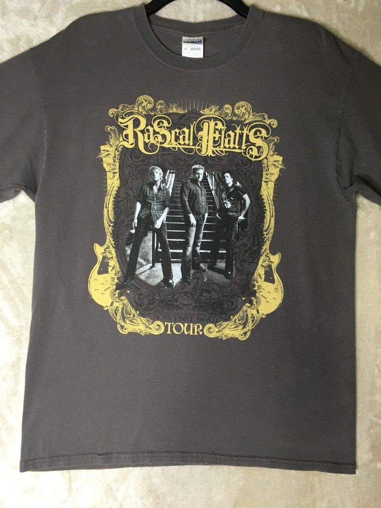 Rascal Flatts 2008 Tour Tee Country Music Concert T-Shirt Gray Large Adult