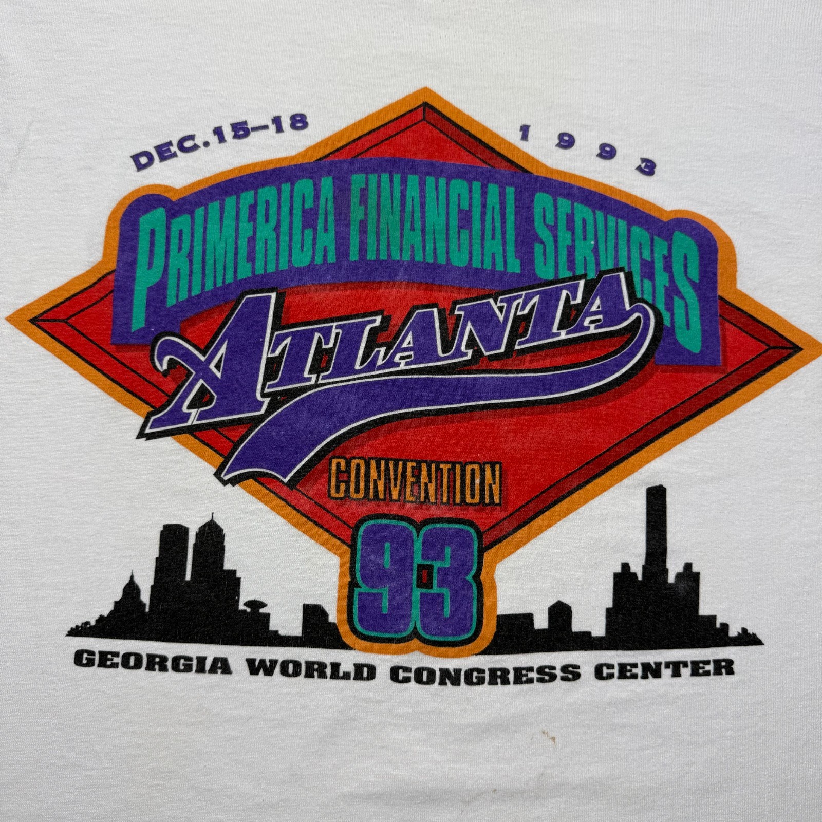 Vintage 1993 Primerica Financial Services Atlanta Convention T-Shirt USA - XXL gallery
