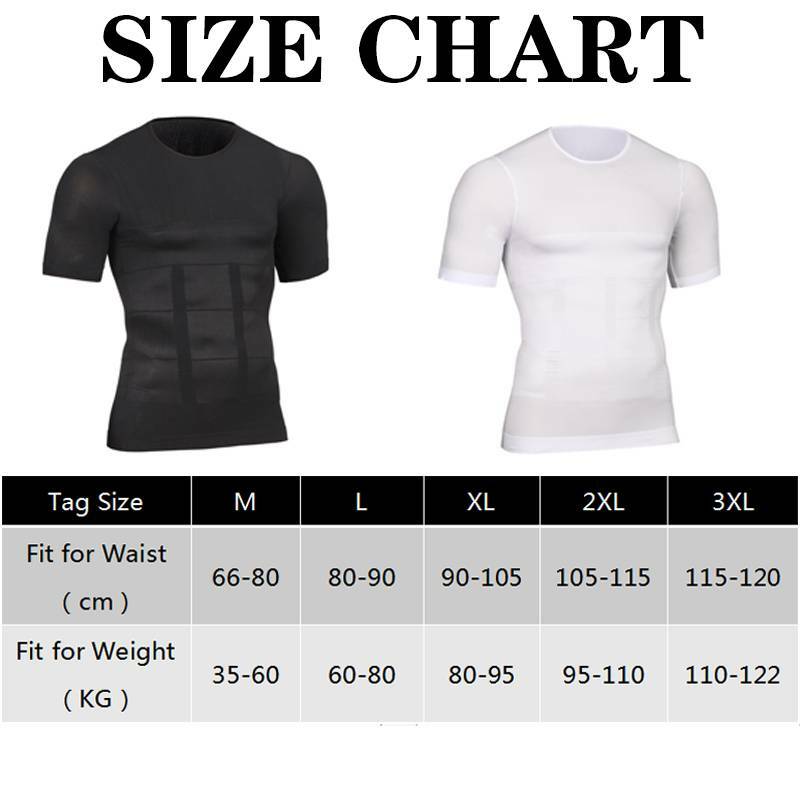 Men's Slimming Body Shaper Posture Corrector Vest Abdomen Compression Shirt Tops gallery