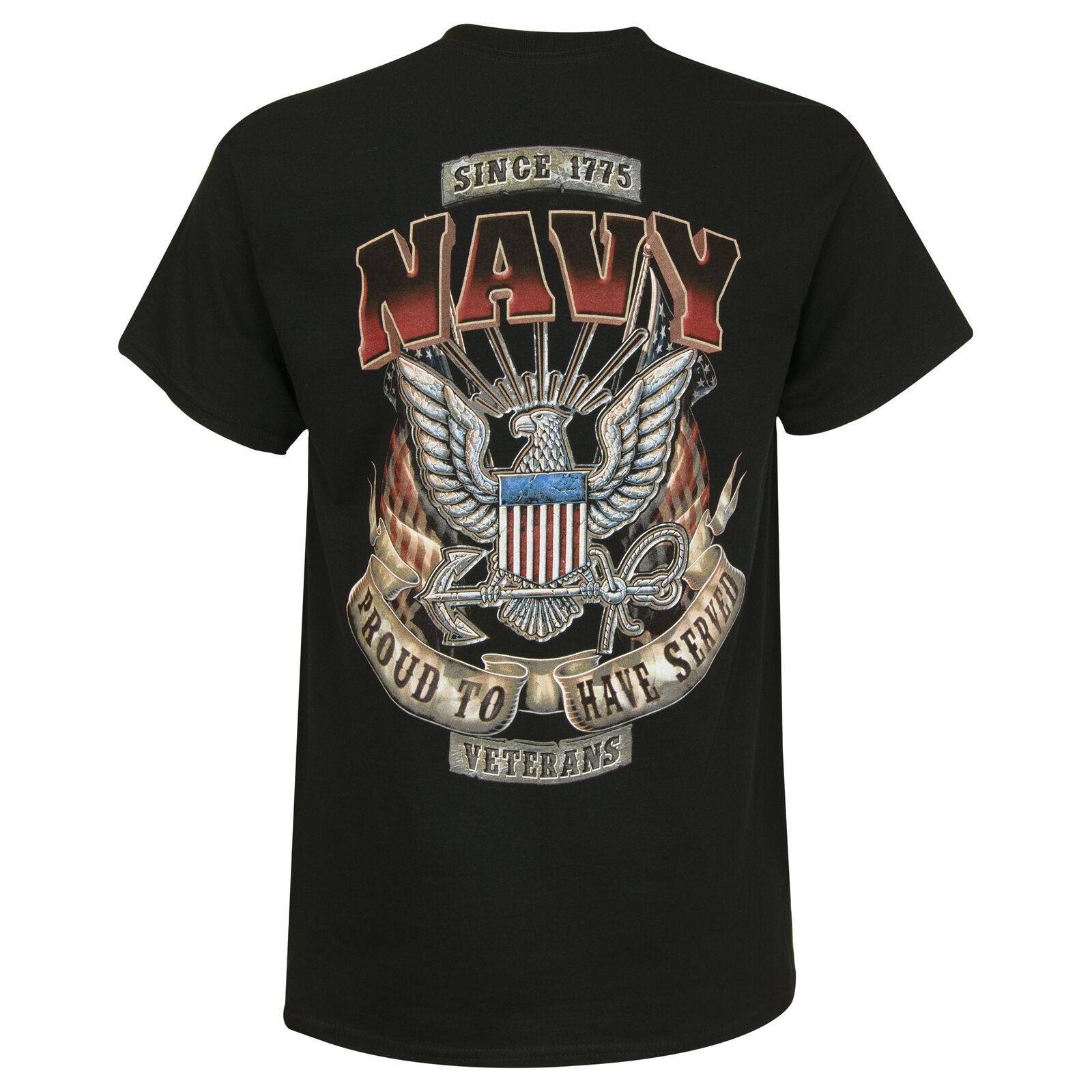 U.S. Navy Veteran "Proud To Have Served" Men's Graphic T-Shirt in Black, XXL gallery