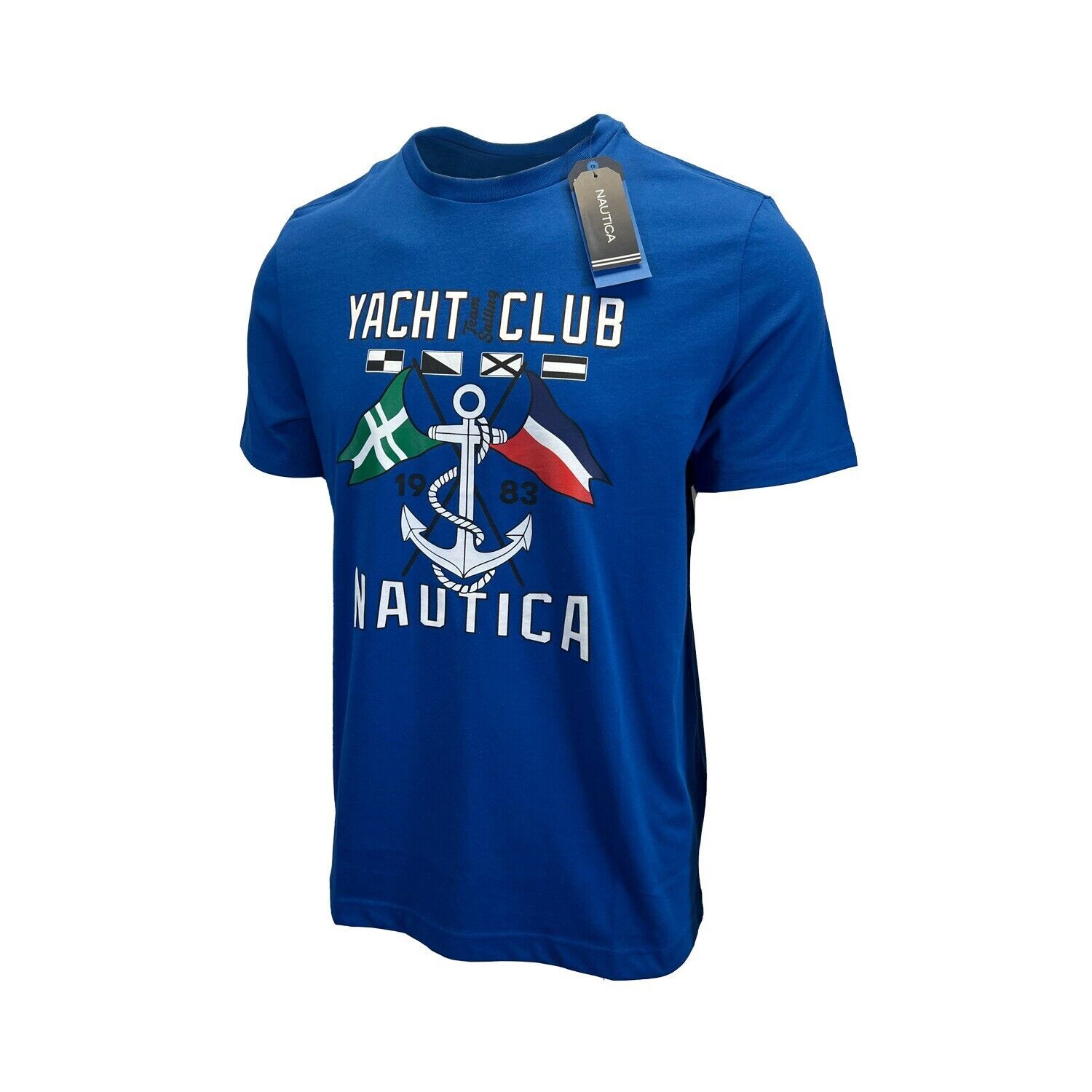 Nautica Men's Blue T-Shirt Yacht Club Graphic Tee (S08) gallery