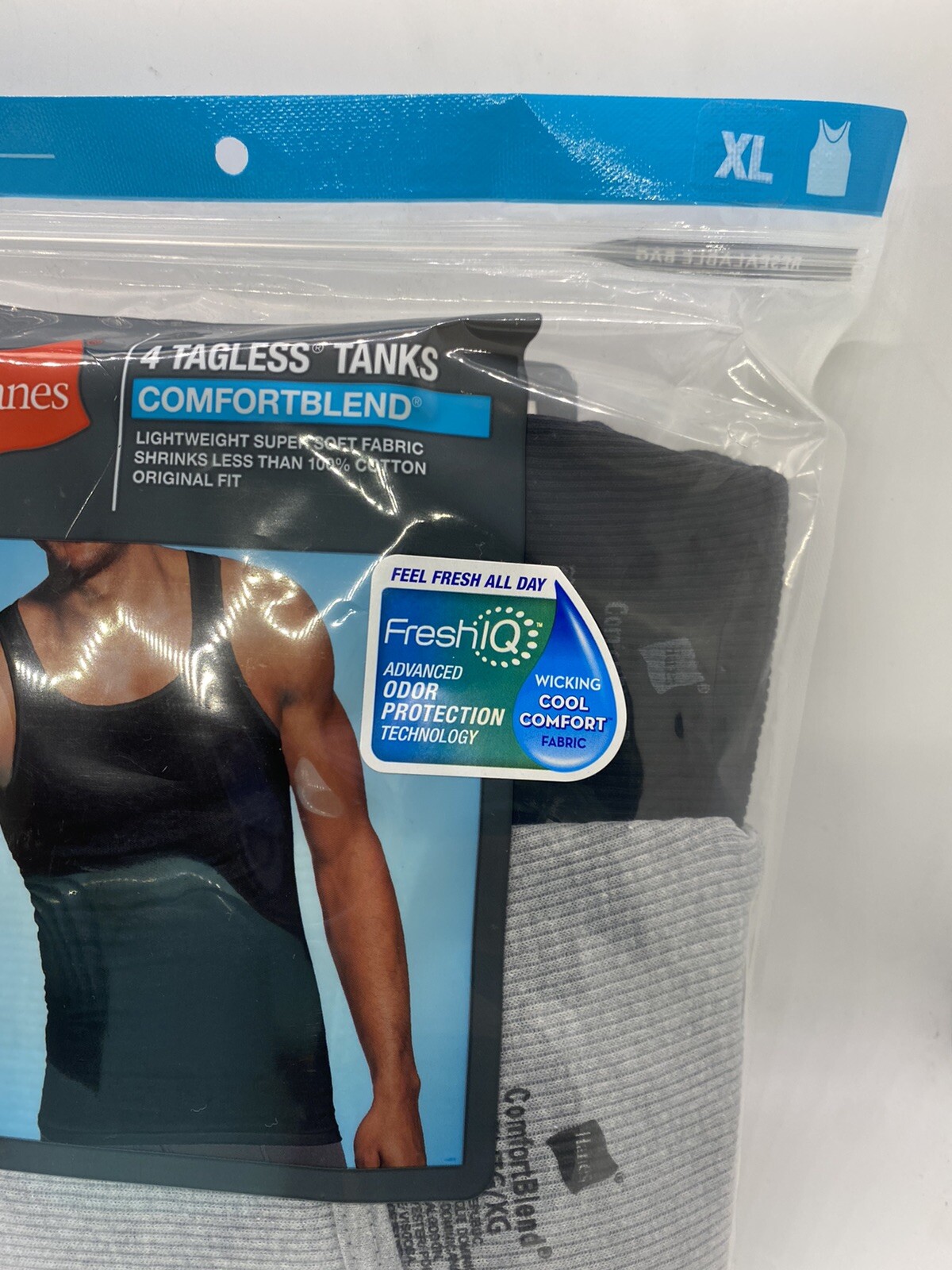 Hanes Blue Label Comfort Blend Tagless Tanks (Pack of 4) New With Tags Size XL gallery