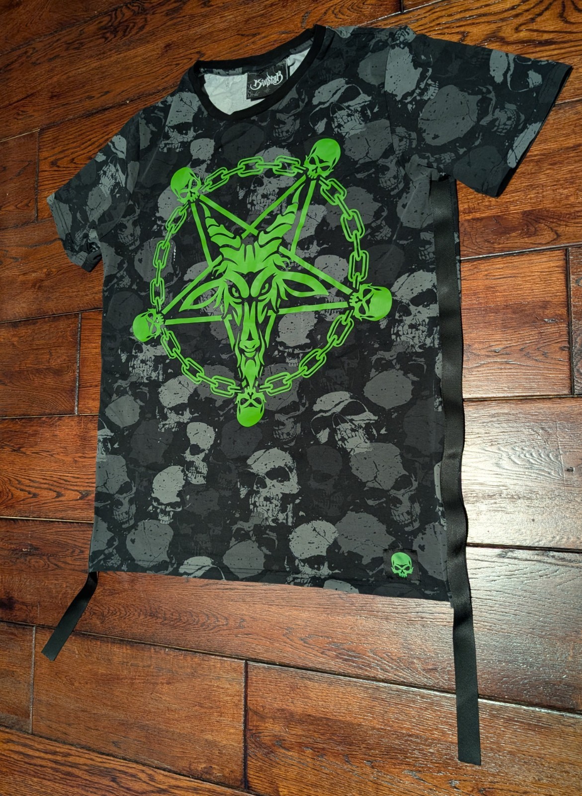 Killstar Tzompantli T-Shirt Unisex Pentagram Satanic Skull Goth Punk Size Large gallery