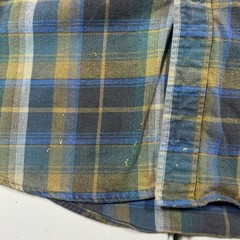 Vintage 70s 80s Sears Roebuck Long Sleeve Plaid Flannel Shirt Button Up Size XL