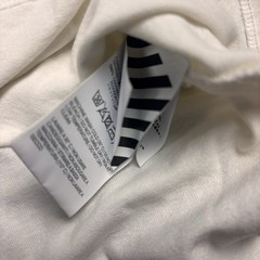 Off-White Virgil Abloh Mens World Hands White Double-Sided Graphic T-Shirt L/XL