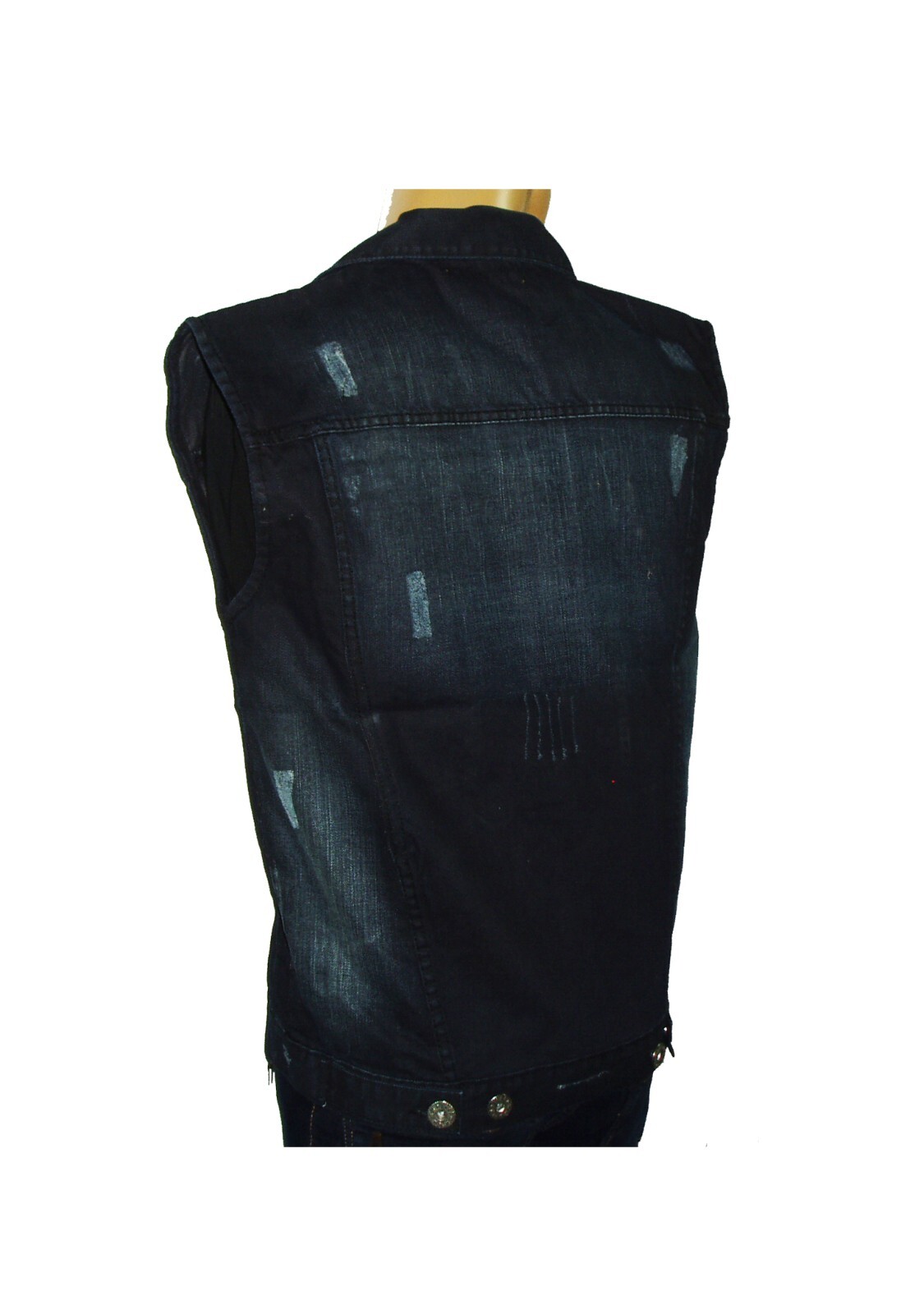 MENS BIKER DENIM VEST (DIRECT MANUFACTURER TO YOU) + FREE SHIPPING gallery