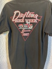 Vintage BROKEN SPOKE SALOON Single Stitch Bike Week motorcycle L Daytona 90s GUC