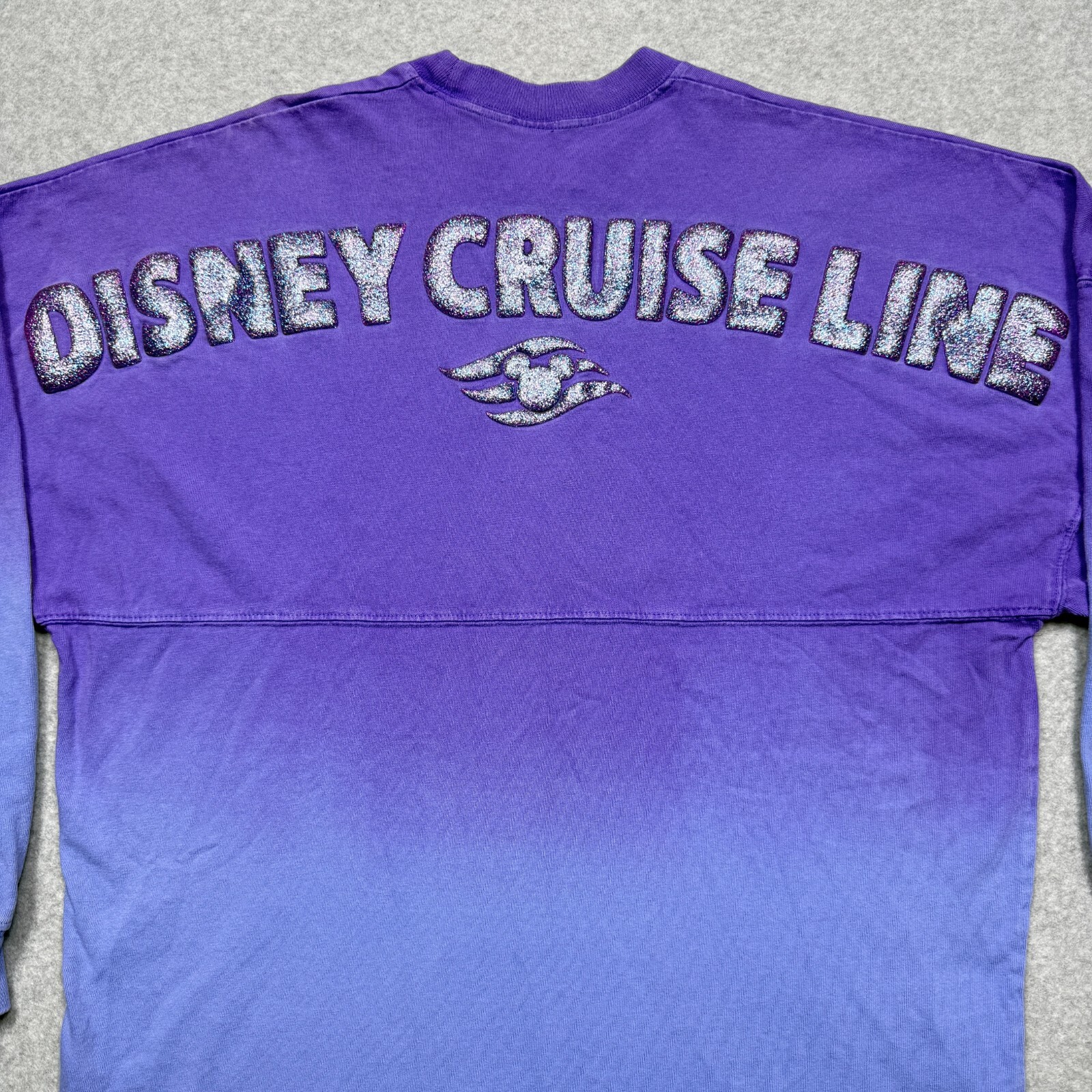 Disney Cruise Line Spirit Jersey Small Purple Blue Glitter Long Sleeve Shirt S * gallery