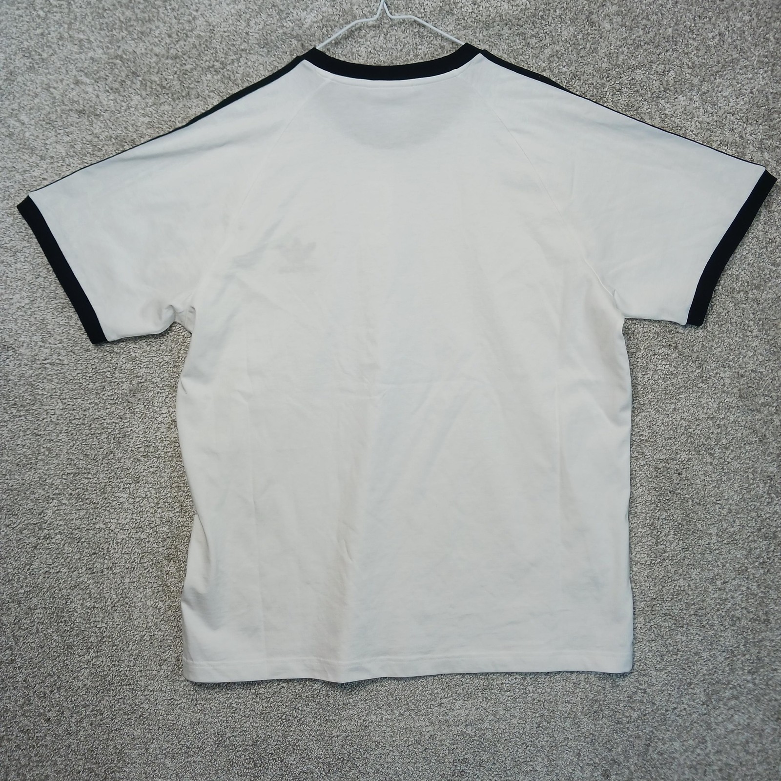 Adidas Shirt Mens XL White 3-Stripes Trefoil Originals Crew Neck Casual T-Shirt gallery